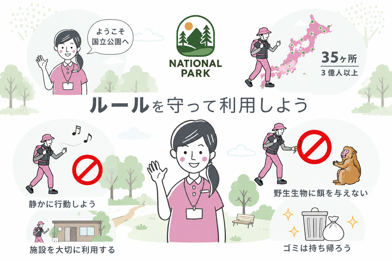 公園での利用ルールやマナーを伝えるアニメーション動画